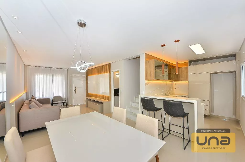 Sobrado novo, pronto p/ morar, c/3 garagens, pontos p/ ar condicionado, churrasqueira, 3 quartos (suíte) 112 m²-R$ 750.000-Cotolengo/Campo Comprido