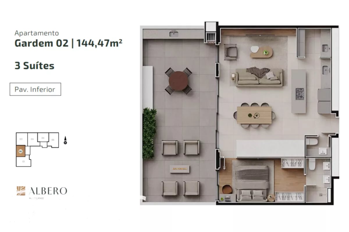 Apartamento com 3 quartos no Hugo Lange - Ed Albero - HT2335