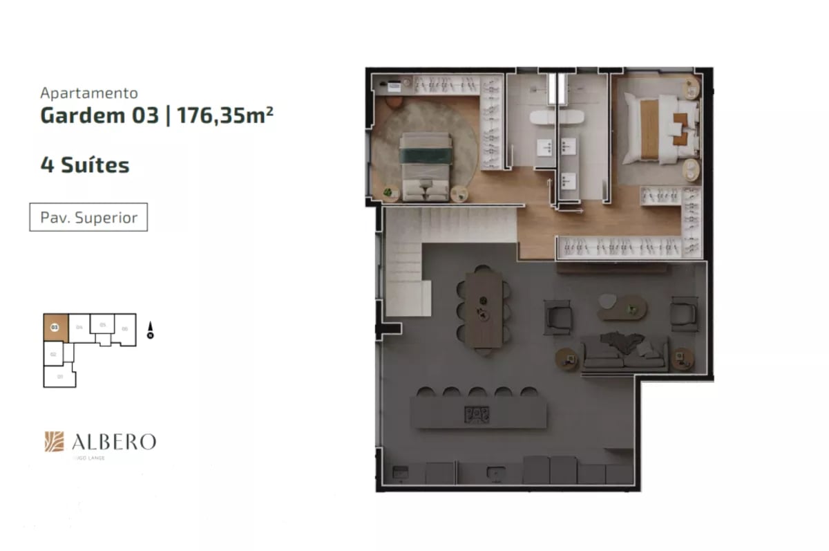 Apartamento com 3 quartos no Hugo Lange - Ed Albero - HT2335