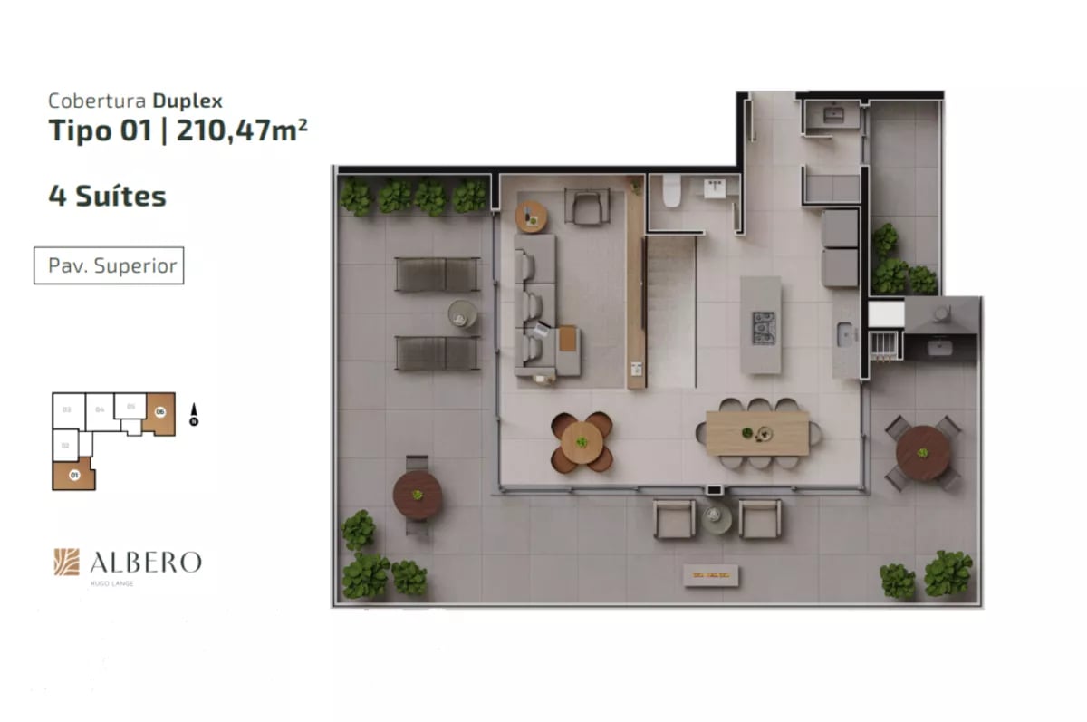 Apartamento com 3 quartos no Hugo Lange - Ed Albero - HT2335