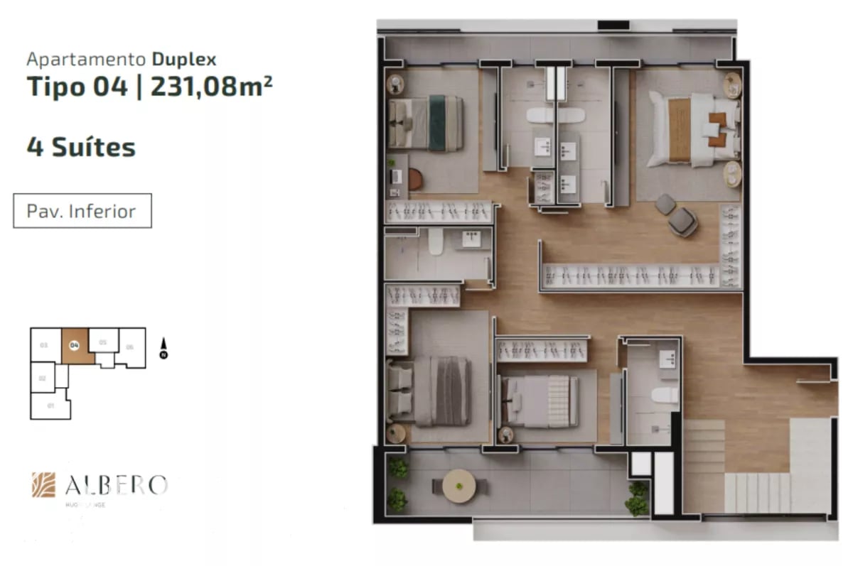 Apartamento com 3 quartos no Hugo Lange - Ed Albero - HT2335