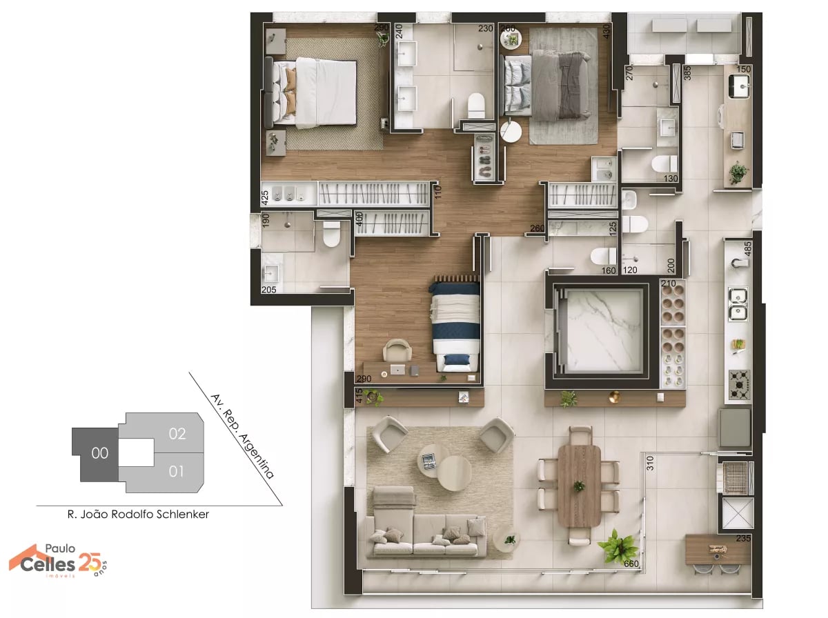 Cedrat Apartamento à venda no Bigorrilho com 3 suítes e 141 m²