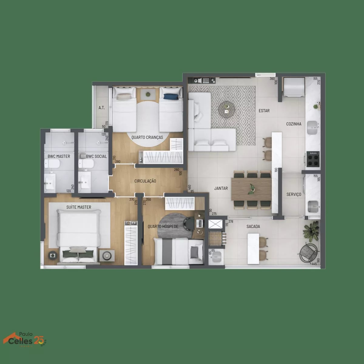 Eternity Apartamento à venda no Água Verde com 3 quartos e 80 m²