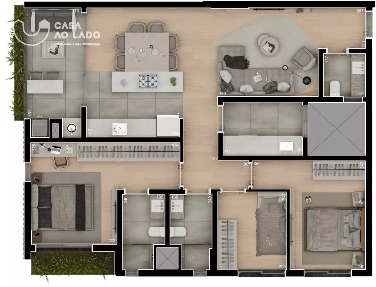 Apartamento 82m² com 3 quartos - Boa Vista - Curitiba/PR