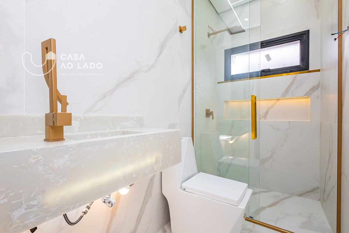 Casa nova com 4 vagas, hidromassagem, espaço gourmet, suíte com closet e home office no Umbará, Curitiba