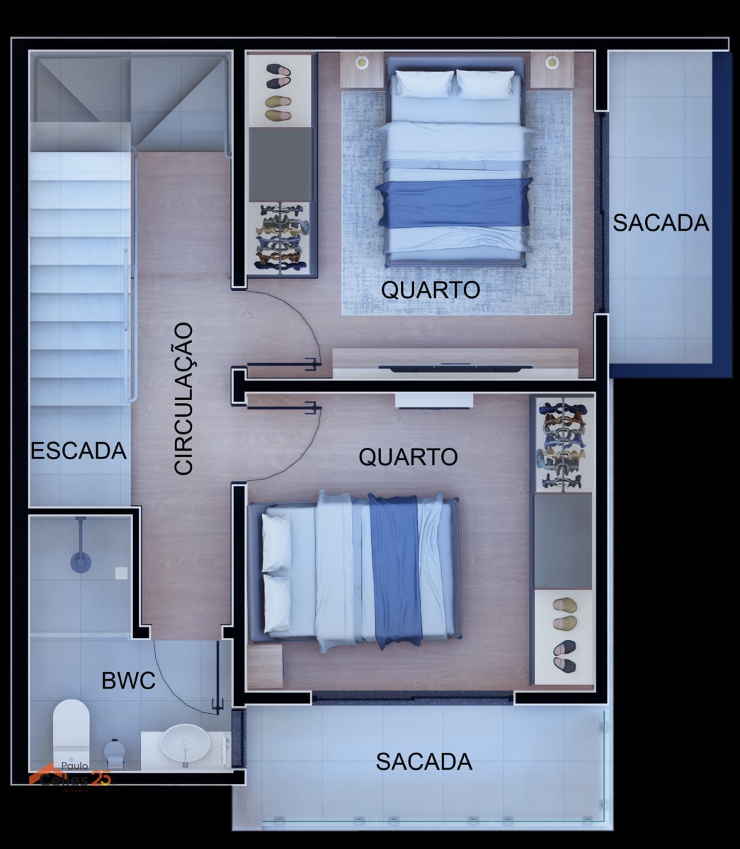 Venda Sobrado em Condomínio 2 Quartos Pilarzinho Curitiba
