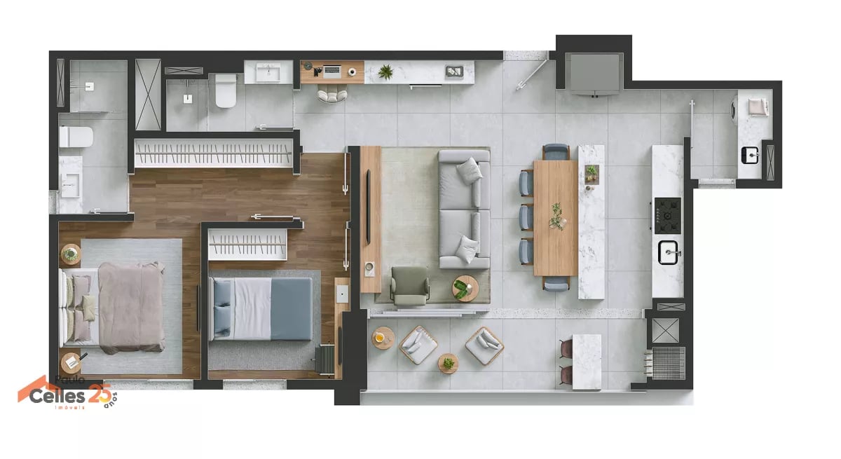 Kóra Curitiba Apartamento à venda no Portão com 2 quartos e 81 m²